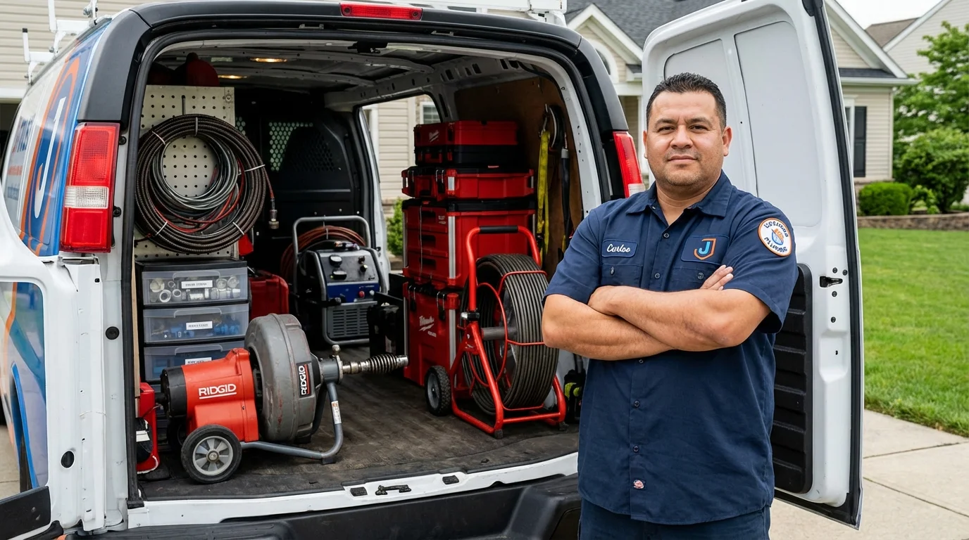 Professional drain cleaning equipment and Johns Plumbing LLC plumber in Nyssa