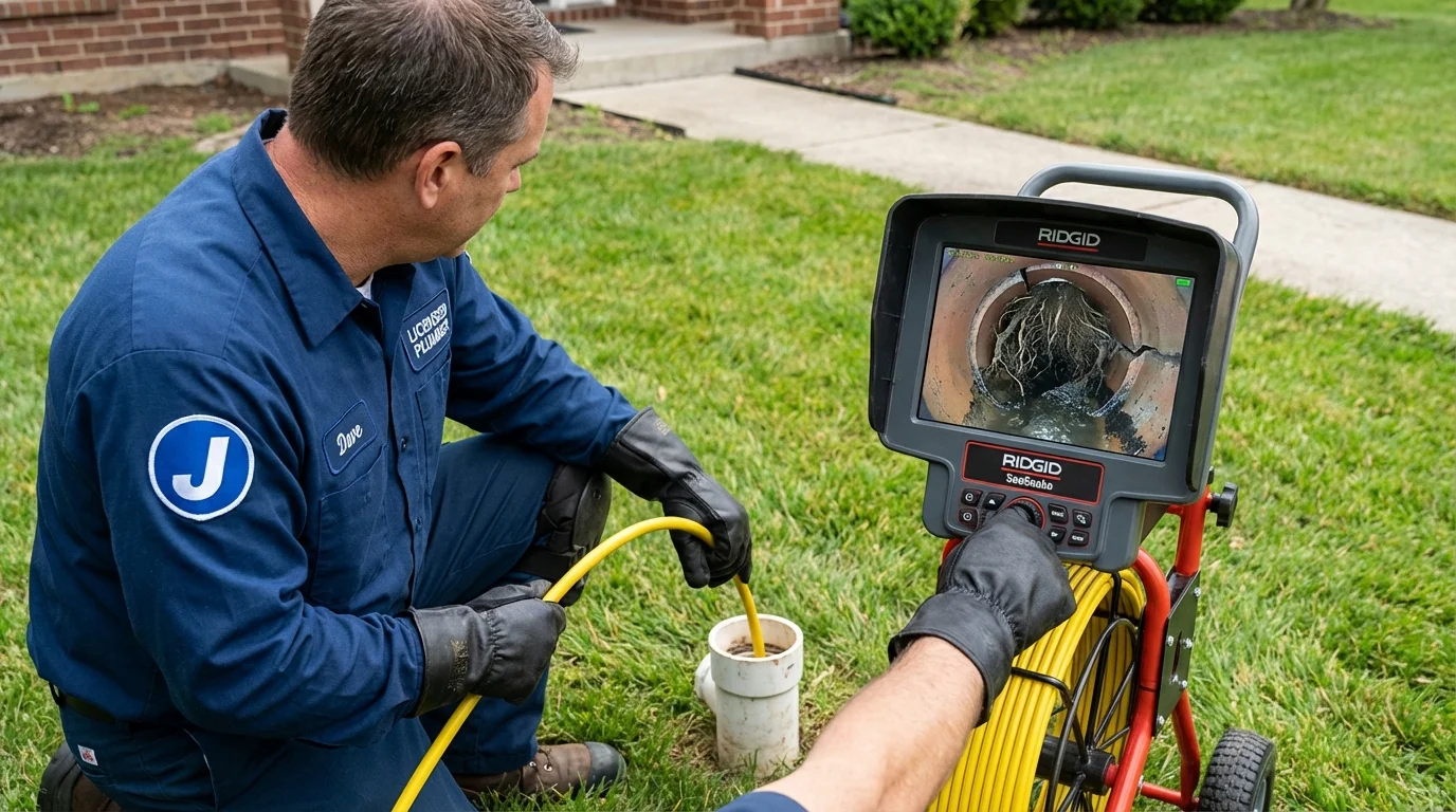 Sewer camera inspection being performed by Johns Plumbing LLC in Nyssa